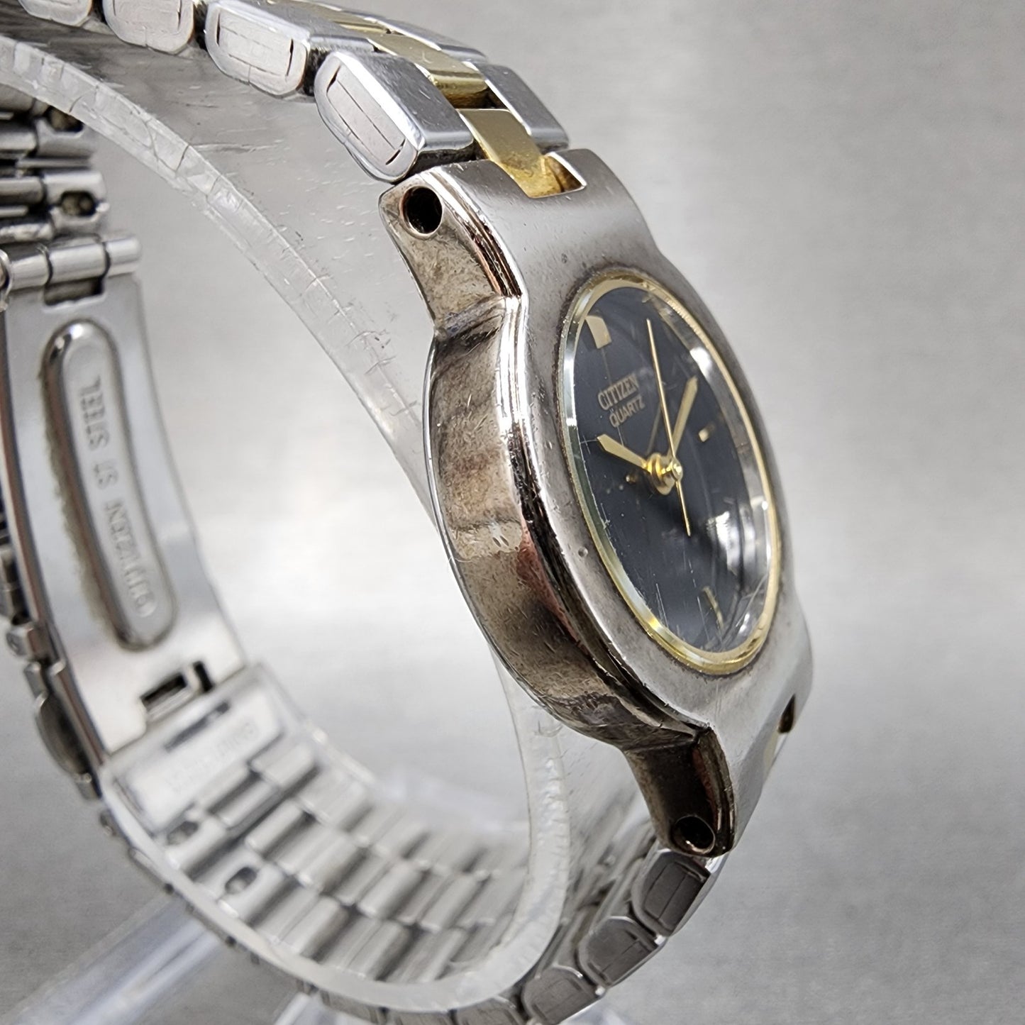 Citizen Watch Women 24mm Black Dial Two Tone Round 1032S93681 New Battery3