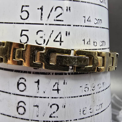 Citizen Eco-Drive Tank Watch Women 14mm White Dial Gold Crystal Bangle Works10