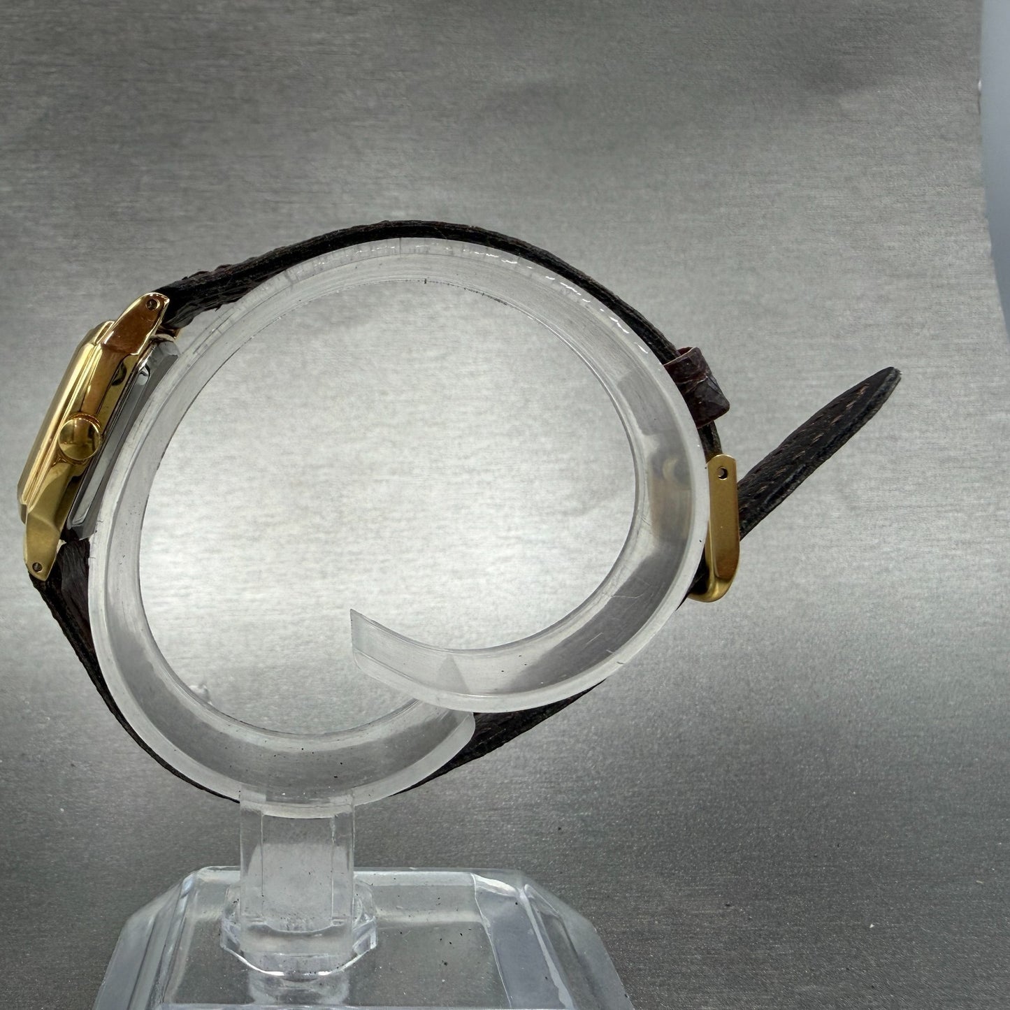 Seiko Alba Tank Watch Women 20mm Champagne Dial Gold Tone V811-5310 New Battery6