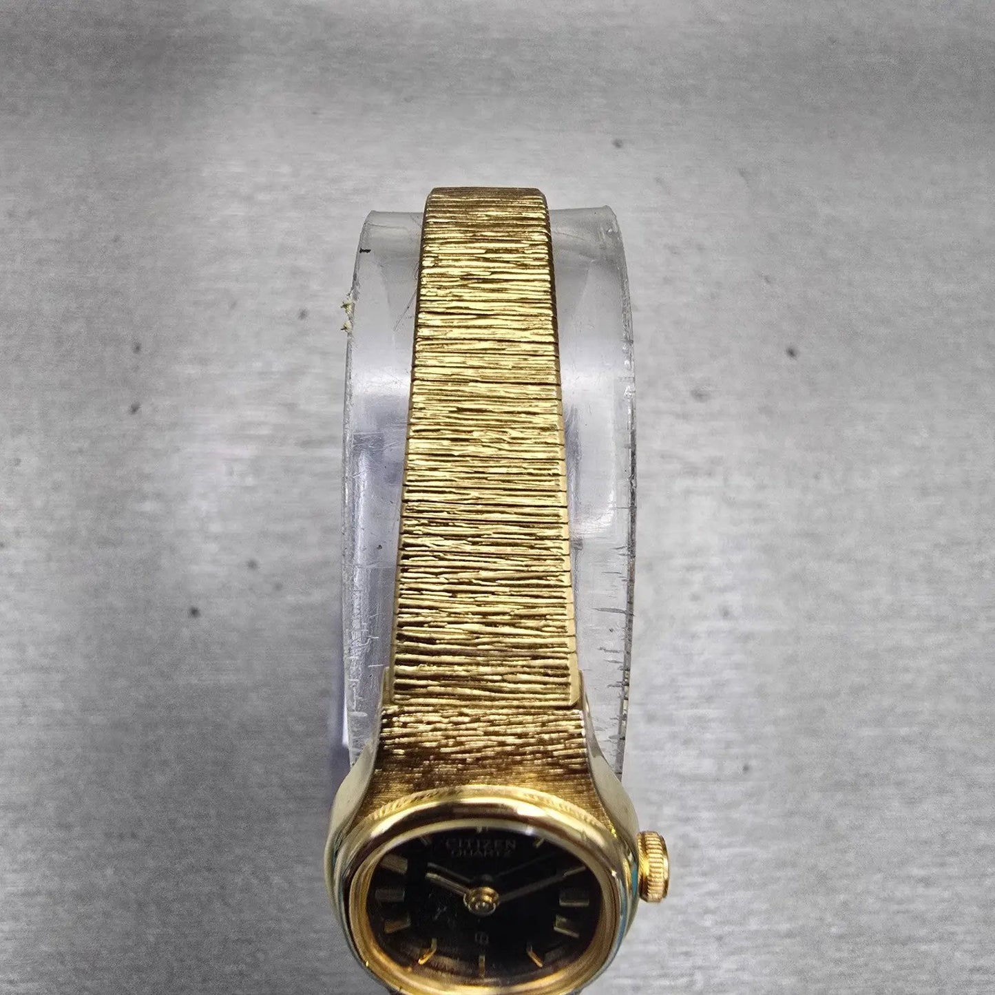 Citizen CQ Watch Women 17mm Black Dial Gold Tone Oval 3220-S16598 New Battery4