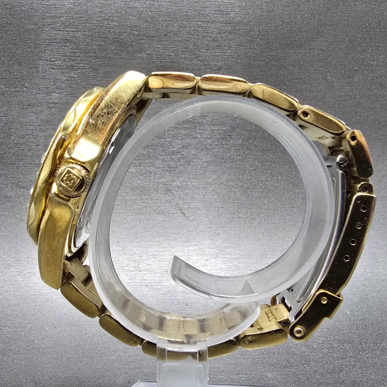 Invicta Watch Women 39mm Champagne Dial Gold Tone Date Round 15252 New Battery6