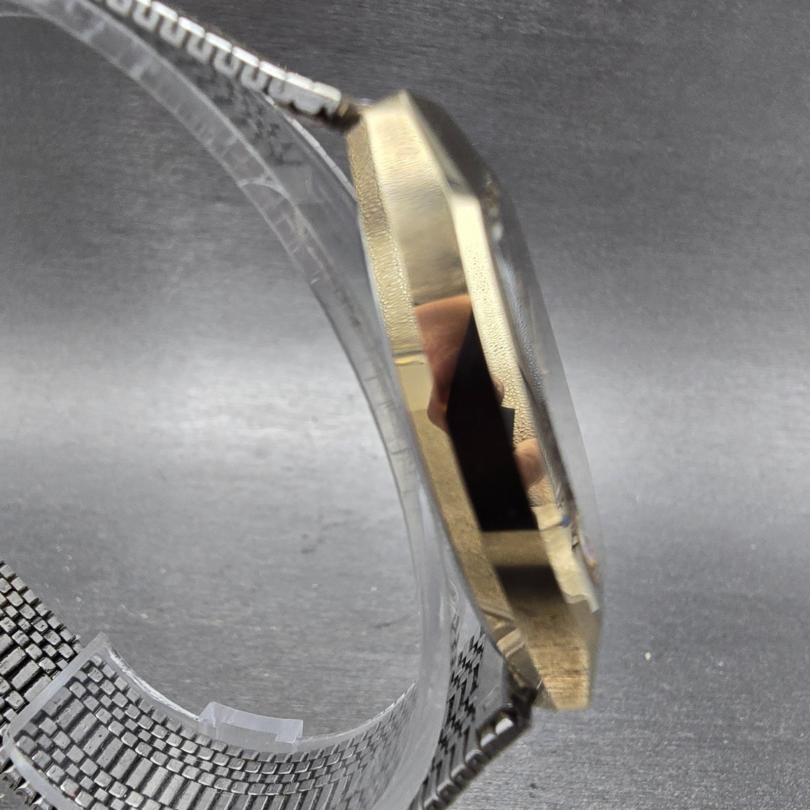 Rado Diastar  Watch Men 32mm Gold Dial Gold Tone Date Oval K162 PARTS4