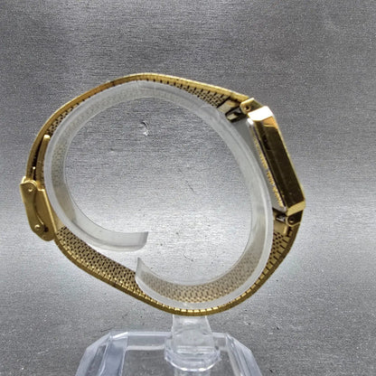 Citizen CQ Tank Watch Men 25mm Champagne Dial Gold Tone 4031-892658 New Battery8