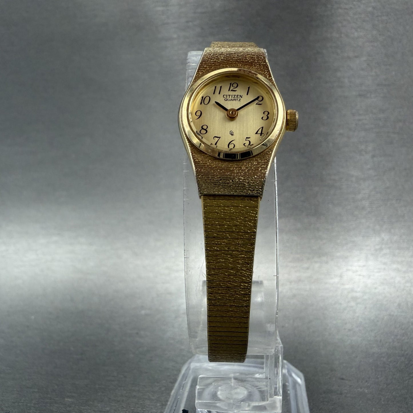 Citizen CQ Watch Women 17mm Champagne Dial Gold Tone 3220-890779 New Battery5