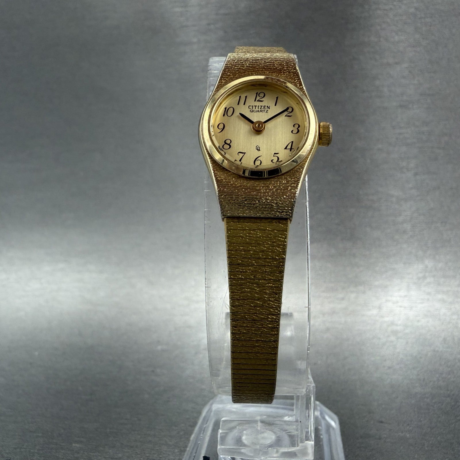 Citizen CQ Watch Women 17mm Champagne Dial Gold Tone 3220-890779 New Battery5