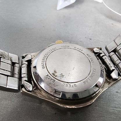 Wenger SAK Design Watch Women 28mm White Dial Two Tone Date Round New Battery9