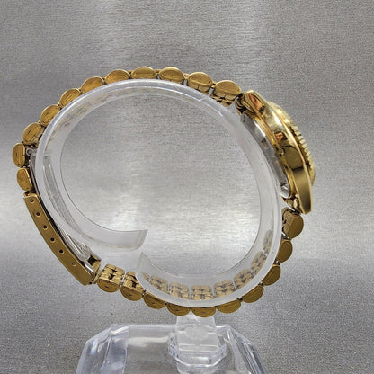 Citizen CQ Watch Women 25mm Champagne Dial Gold Tone Daydate 1002R15101 NewBat8