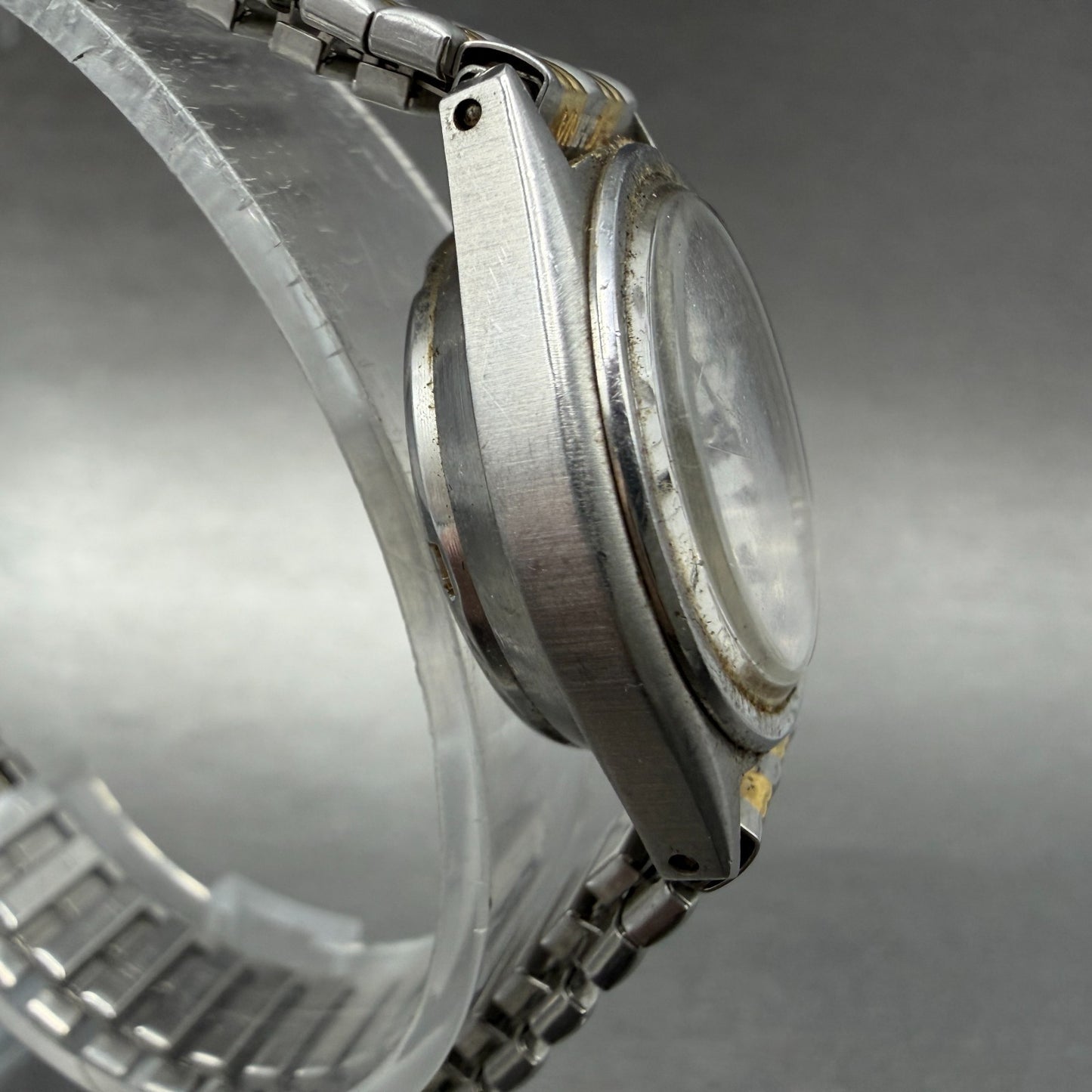 Seiko 5 Automatic Watch Women 25mm Silver Dial Two Tone 4206-0410 New Battery3
