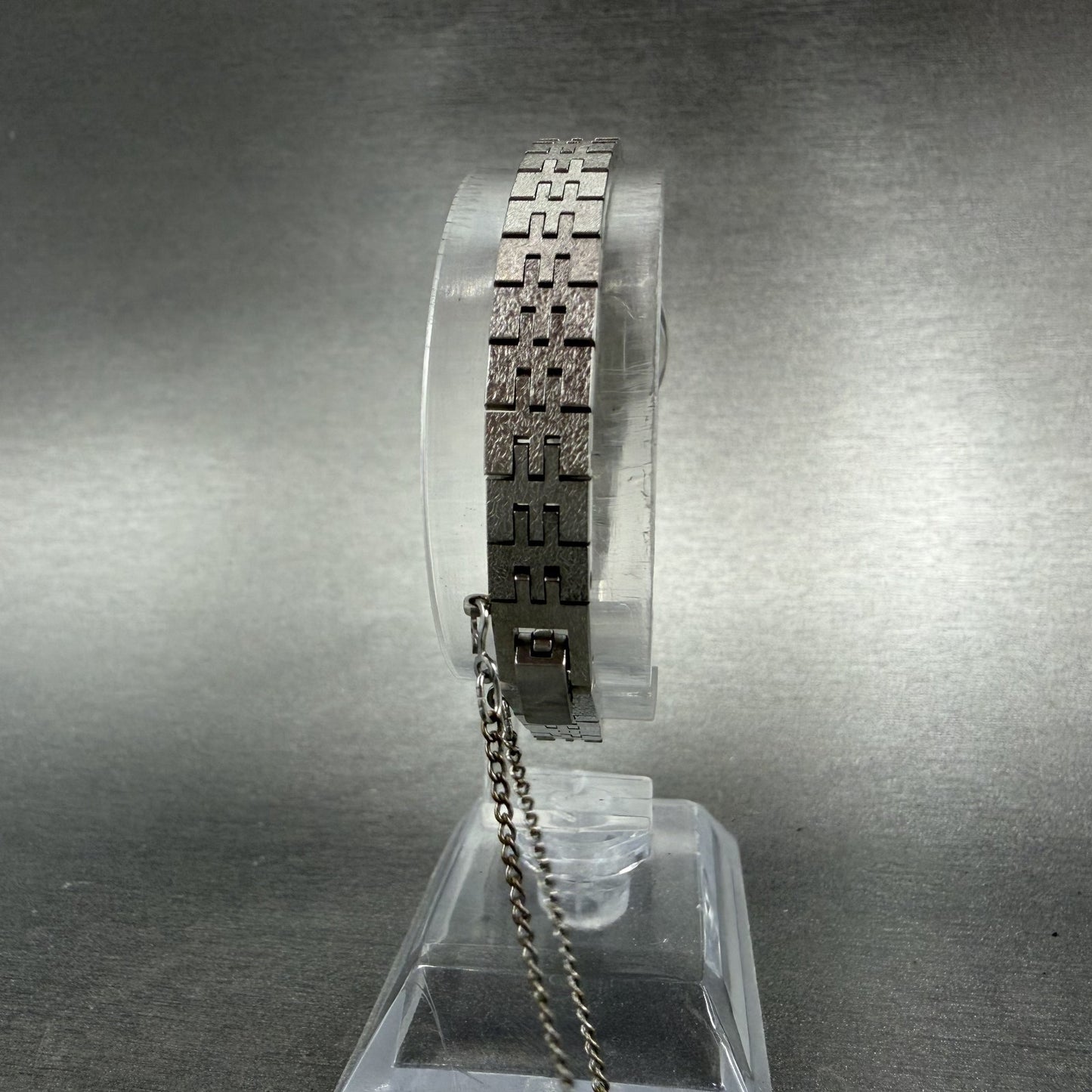 Seiko Watch Women 16mm Silver Dial Silver Tone Rectangle 5420-5079 New Battery7
