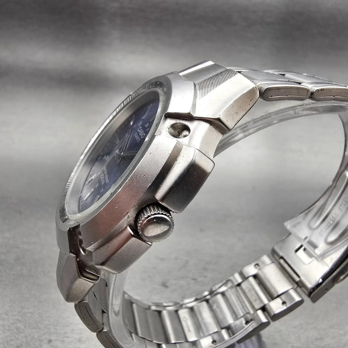 Casio Watch Men 40mm Blue Dial Silver Tone Date Round MTP-3036 New Battery2