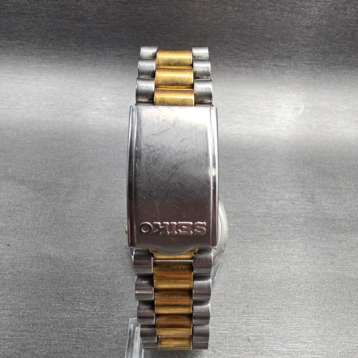 Seiko President Watch Men 36mm Silver Dial Two Tone Daydate 7N43-8110 New Batt K7