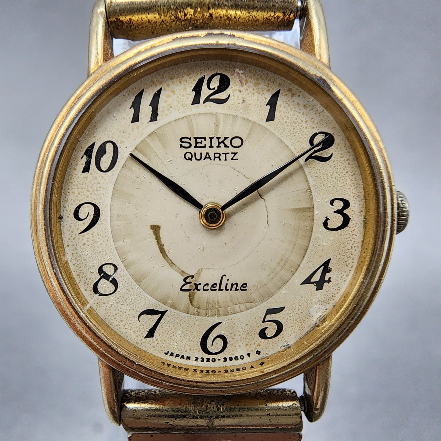 Seiko Exceline Watch Women 22mm Cream Dial Gold Tone Round 23200380 New Battery1