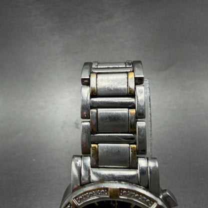 Bulova Chronograph Watch Women 30mm Black Dial Two Tone Date 98W15 New Battery4