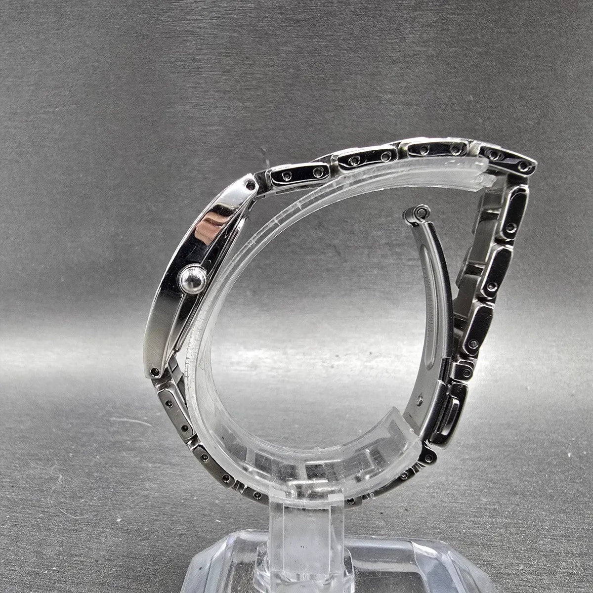 Seiko Solar Watch Women 19mm Black Dial Black Silver Crystal Bezel V115-0AY06