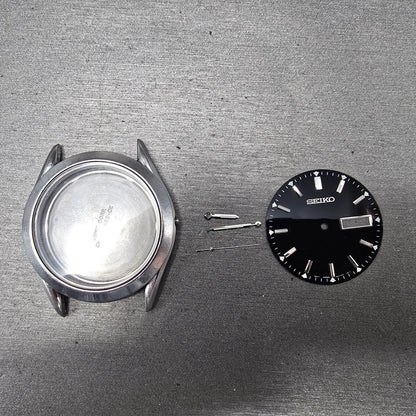 Seiko 7N43-9070 Watch Case Steel Round 38mm W/Crystal Hands and Dial0