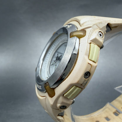 Casio Baby-G BG-70 Watch Women 41mm Analog Digital Biege Alarm Chrono New Batt2