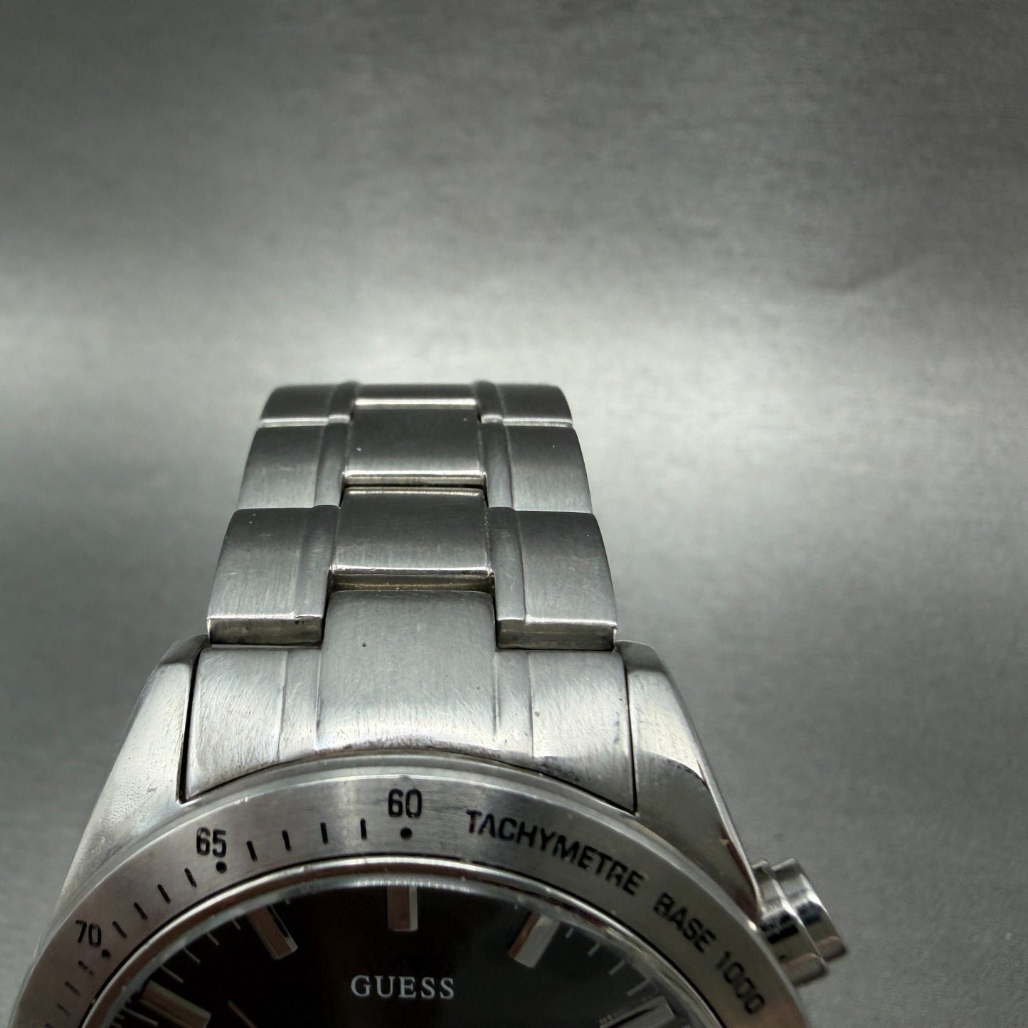 Guess Chase Chronograph Watch Men 43mm Gray Dial Steel Round W13001G1 New Batt4