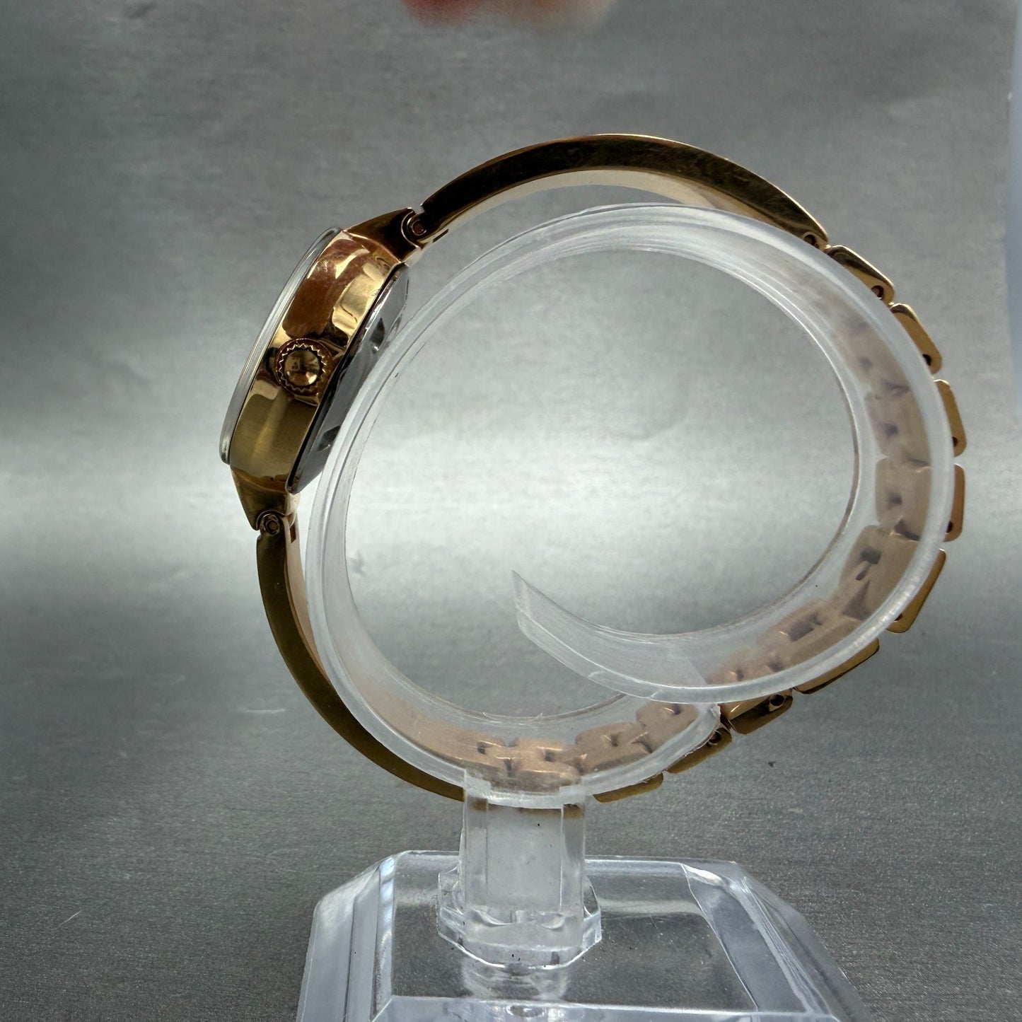 Movado Bold Bangle Watch Women 25mm Rose Dial Rose Gold Round 3600202 New Batt6