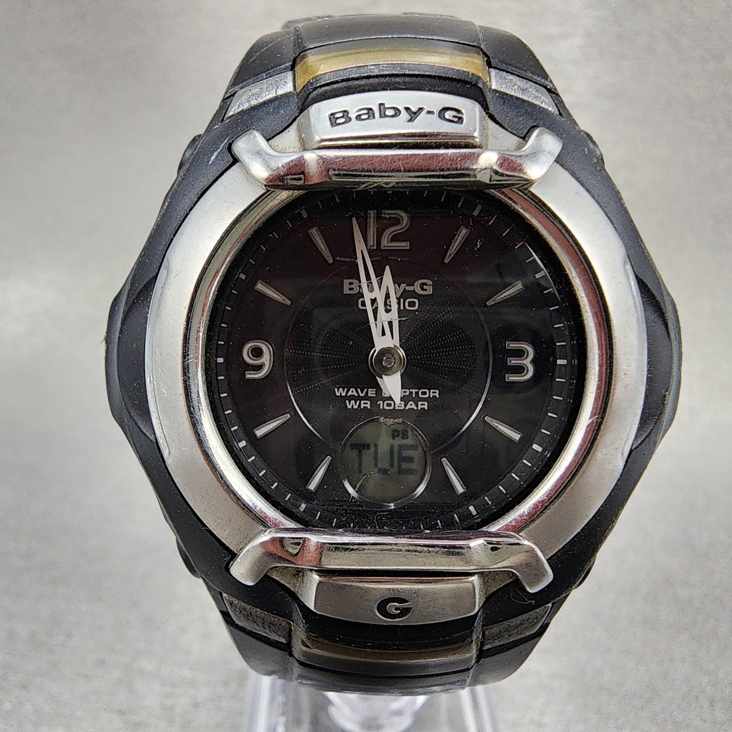 Casio BabyG BGT3001 Watch Women 41mm Black Tone Analog Digital Solar Works1