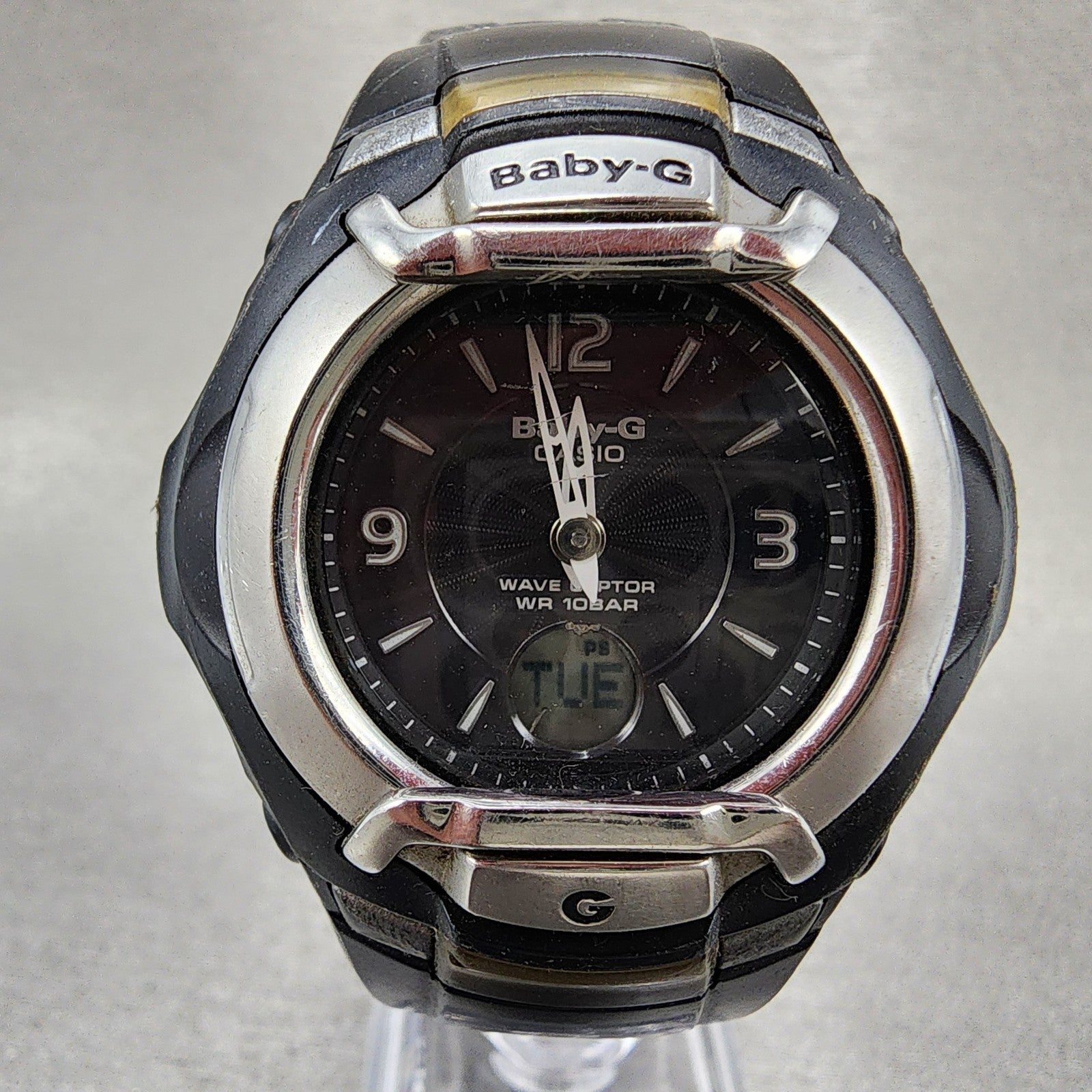 Casio BabyG BGT3001 Watch Women 41mm Black Tone Analog Digital Solar Works1