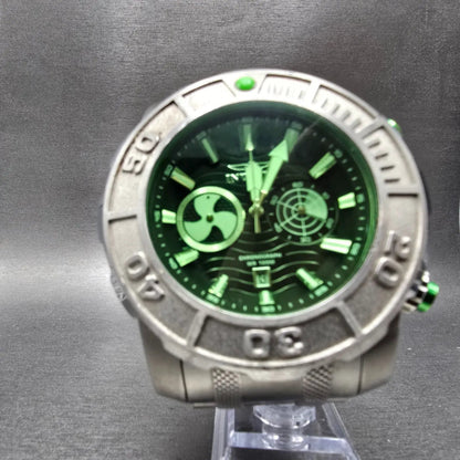 Invicta Coalition Forces Radar Chronograph Watch Men 59mm Green Dial Steel PARTS6