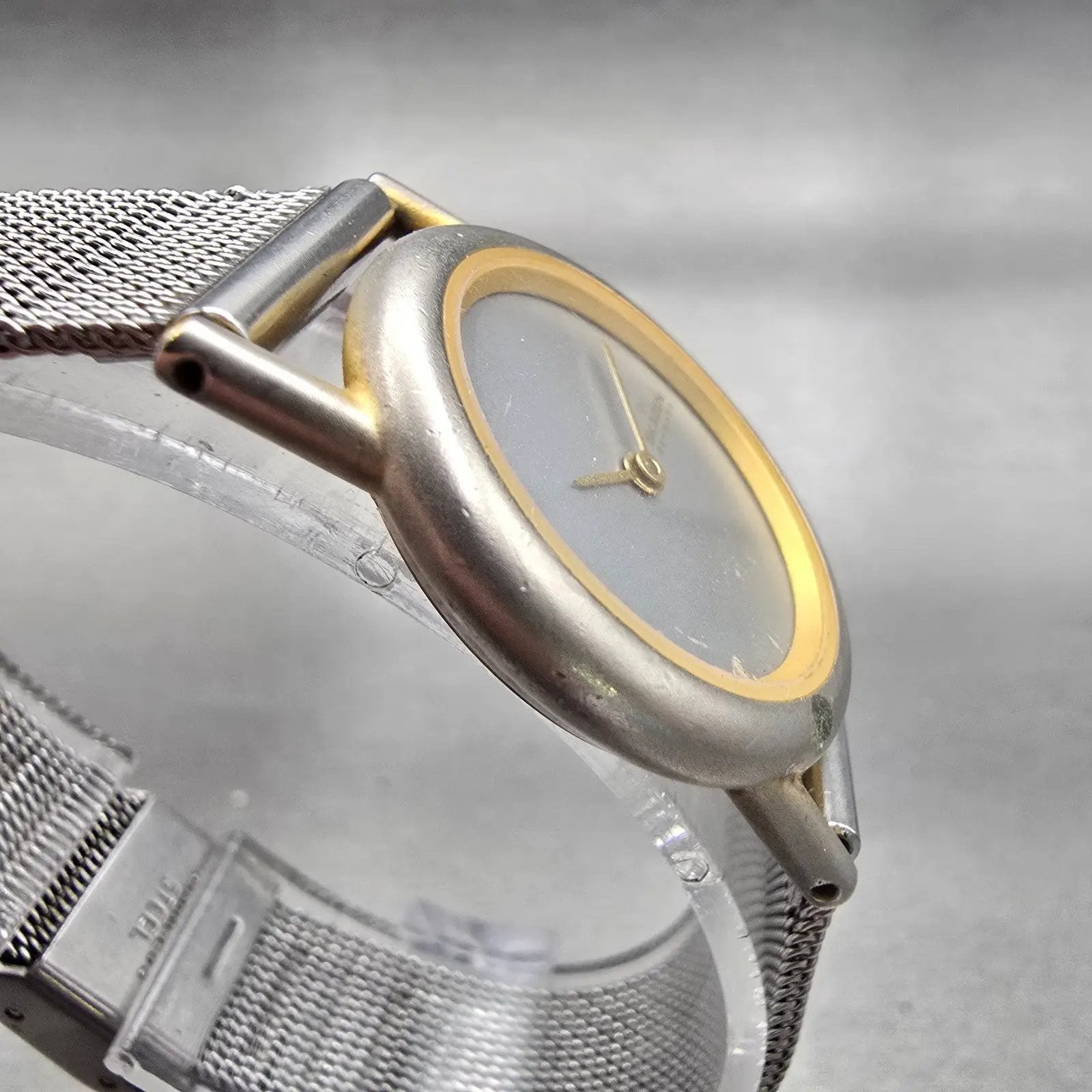 Skagen Denmark Watch Women 25mm Silver Dial Two Tone Round Mesh Band New Battery3