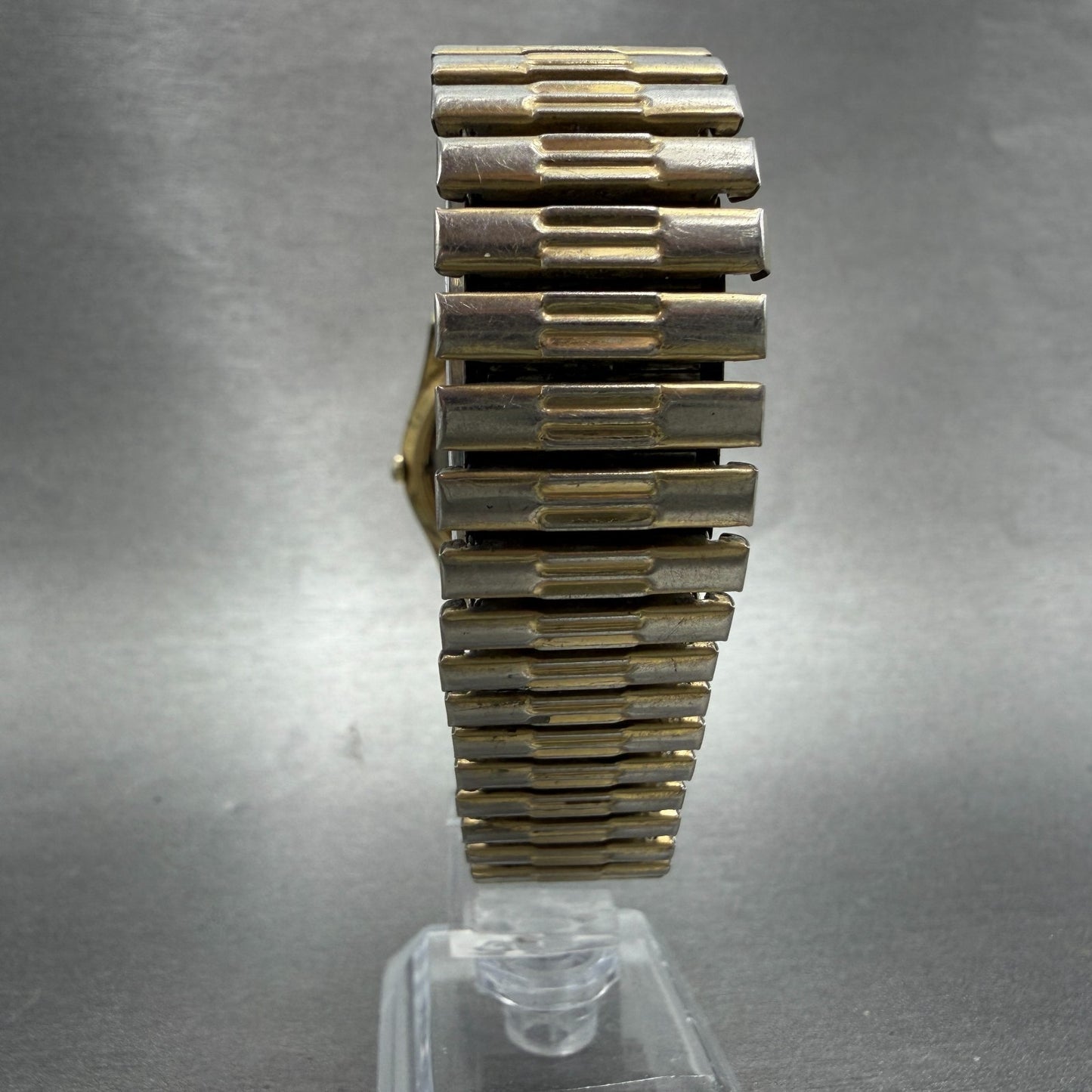 Hamilton Watch Men 34mm Silver Dial Gold Tone Date Round NO CASEBACK PARTS8