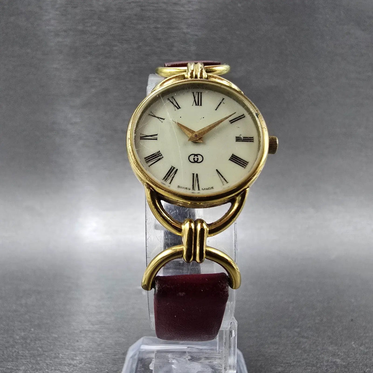 Gucci 6000L Watch Women 23mm Cream Dial Gold Plated Round VTG PARTS6