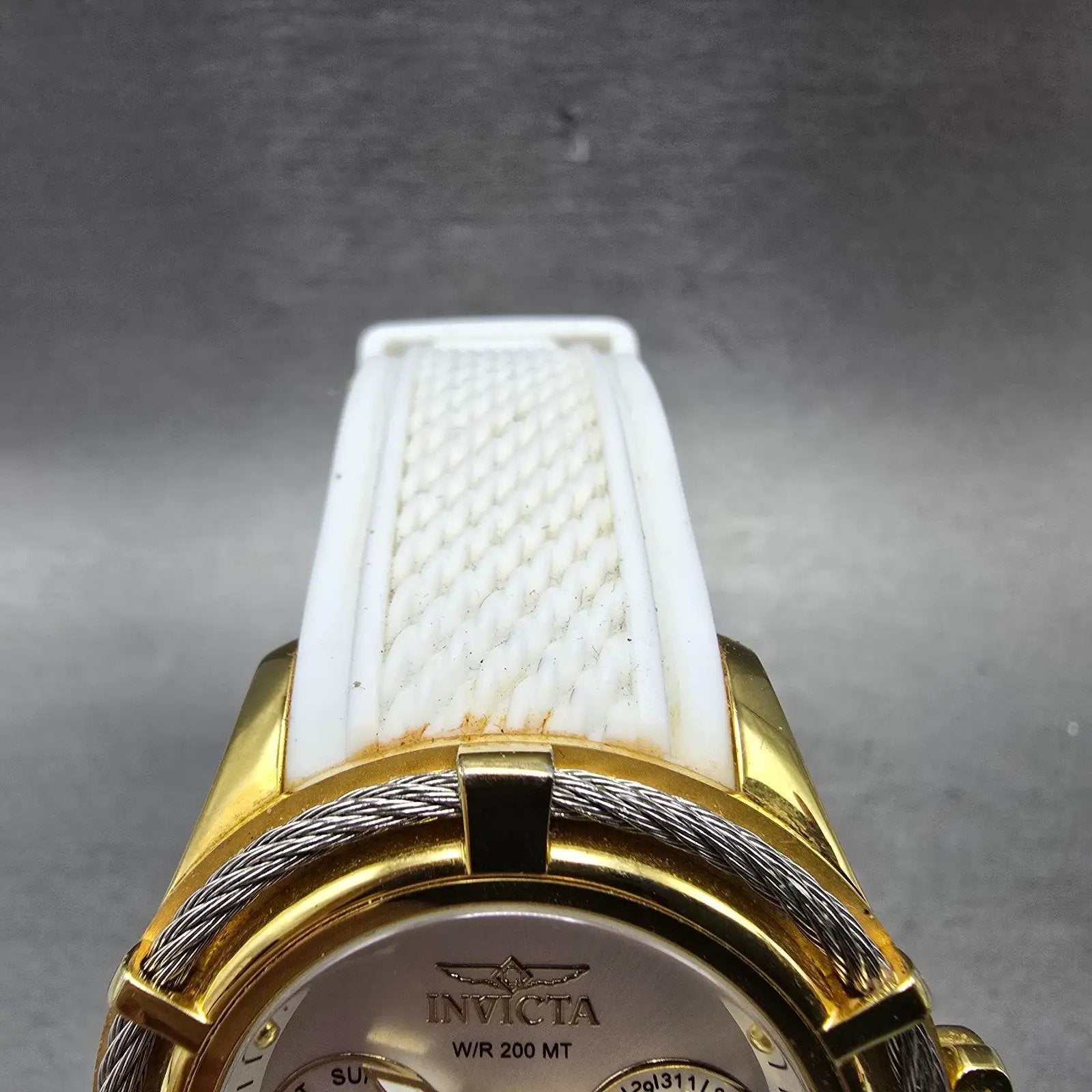Invicta Bolt Watch Women 39mm Silver Dial Gold Tone Daydate 24456 New Battery6