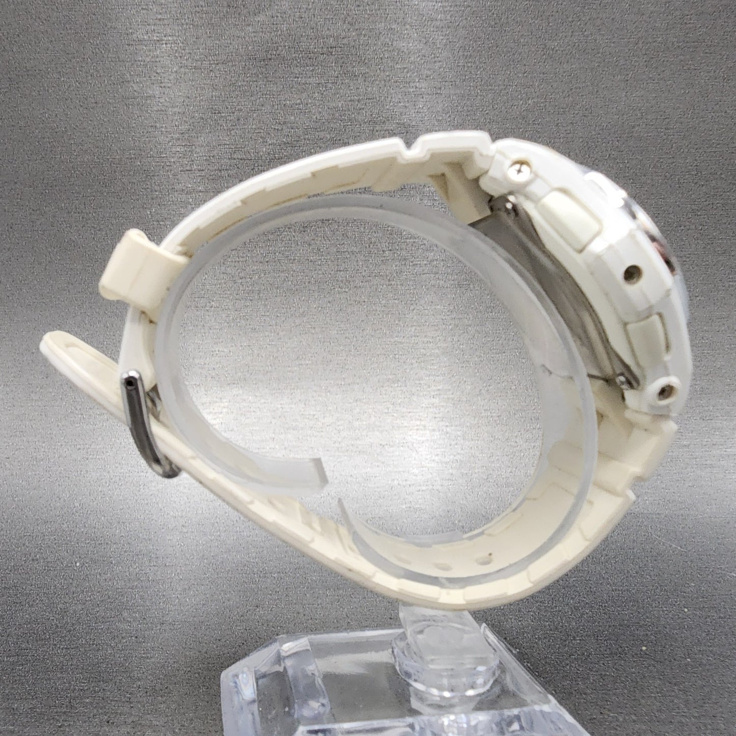 Casio BabyG Watch Women 38mm White Dial White Case Round BGA101 New Battery B!8