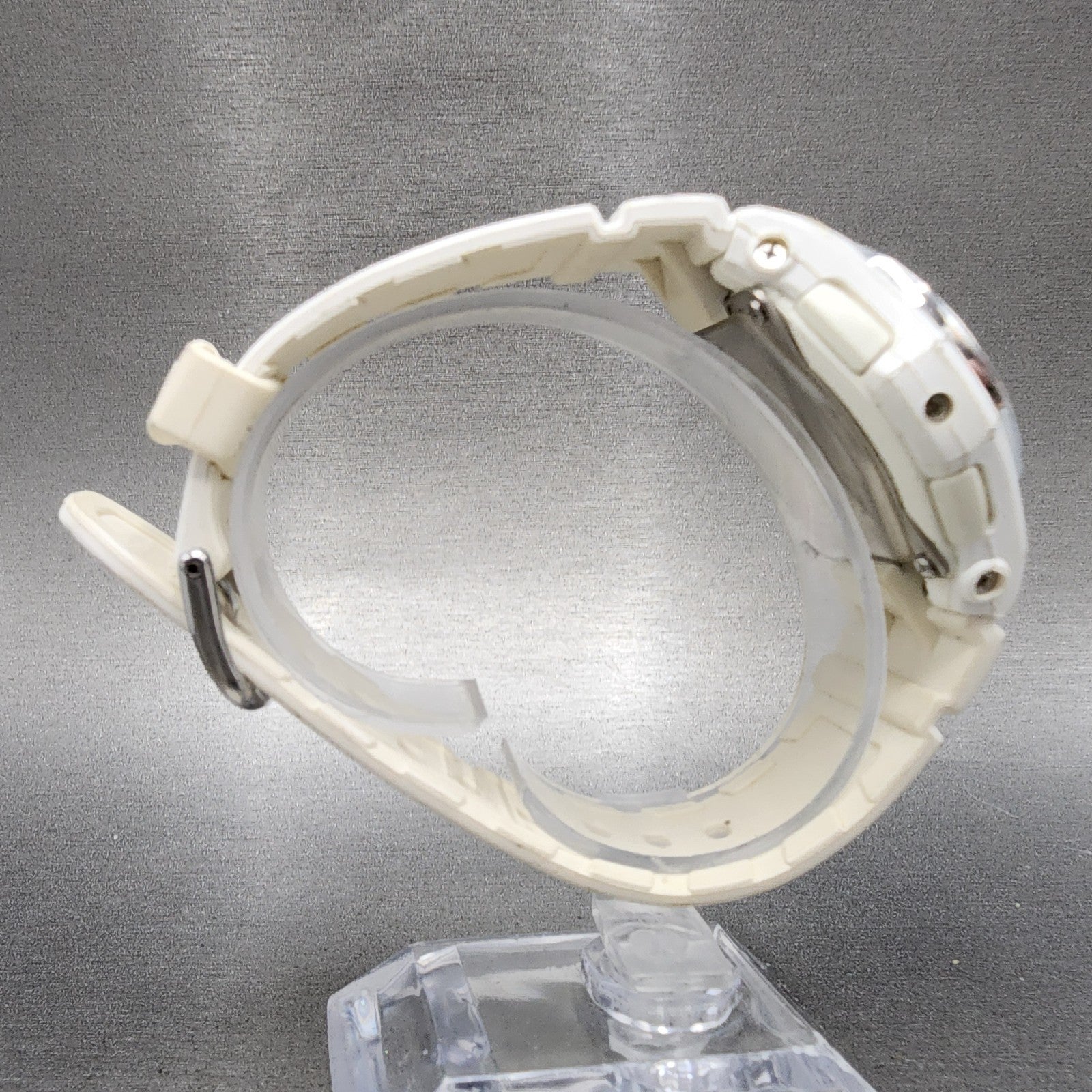 Casio BabyG Watch Women 38mm White Dial White Case Round BGA101 New Battery B!8