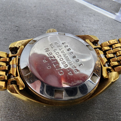 Citizen CosmostarV2 Watch Women 25mm White Dial Gold Tone Daydate Automatic Runs9