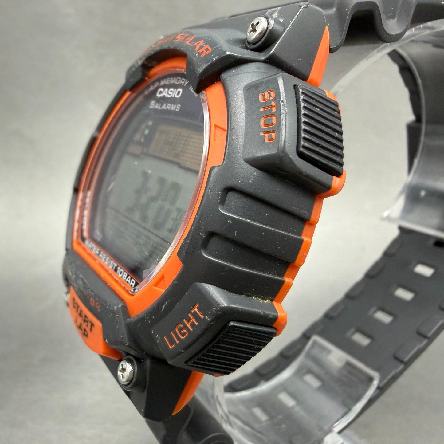 Casio STL-S100H Watch Men 45mm Digital Gray Tone Alarm Chrono Solar Works2