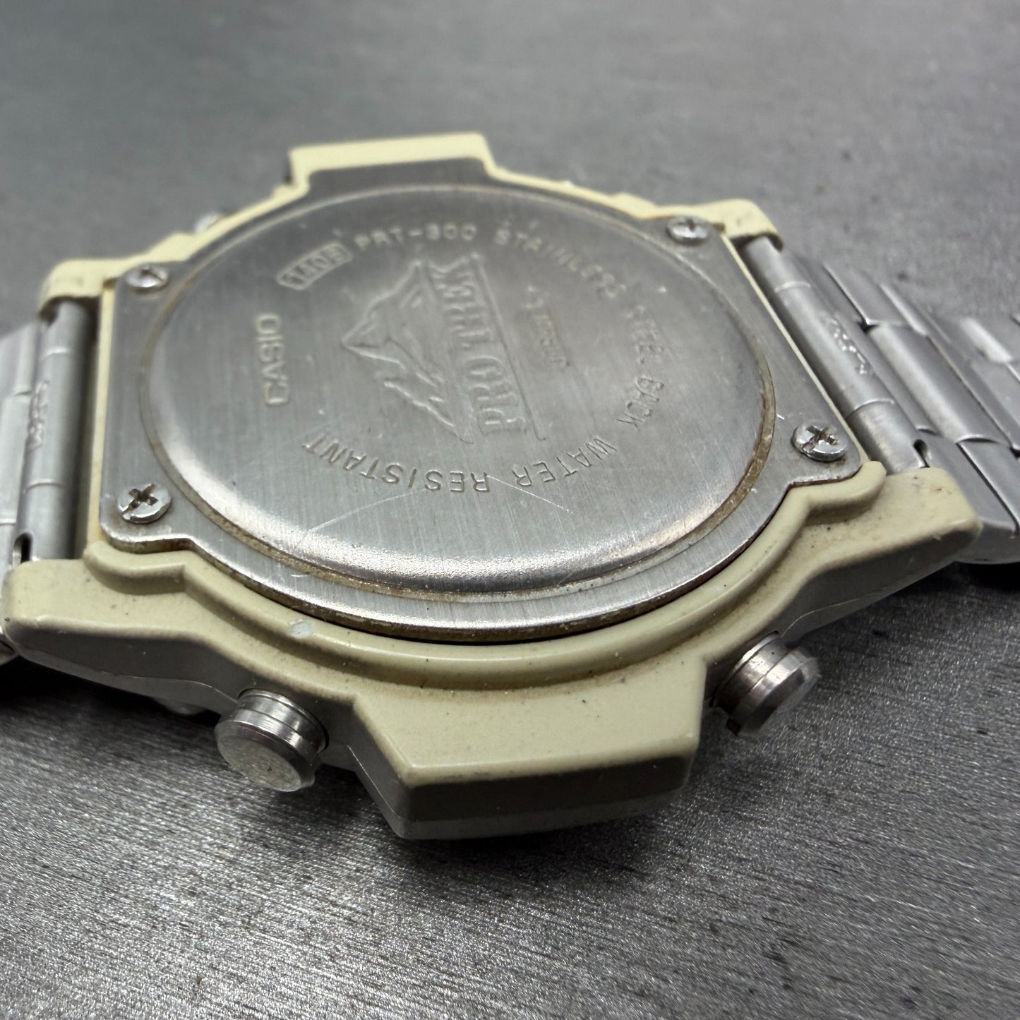 Casio ProTrek PRT-300 Watch Men 47mm Silver Digital Alit-Thermo PARTS11