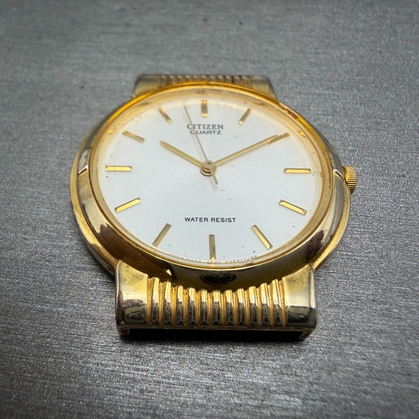 Citizen Watch Unisex 32mm Silver Dial Gold Tone Round 5530-S43722 PARTS VTG3