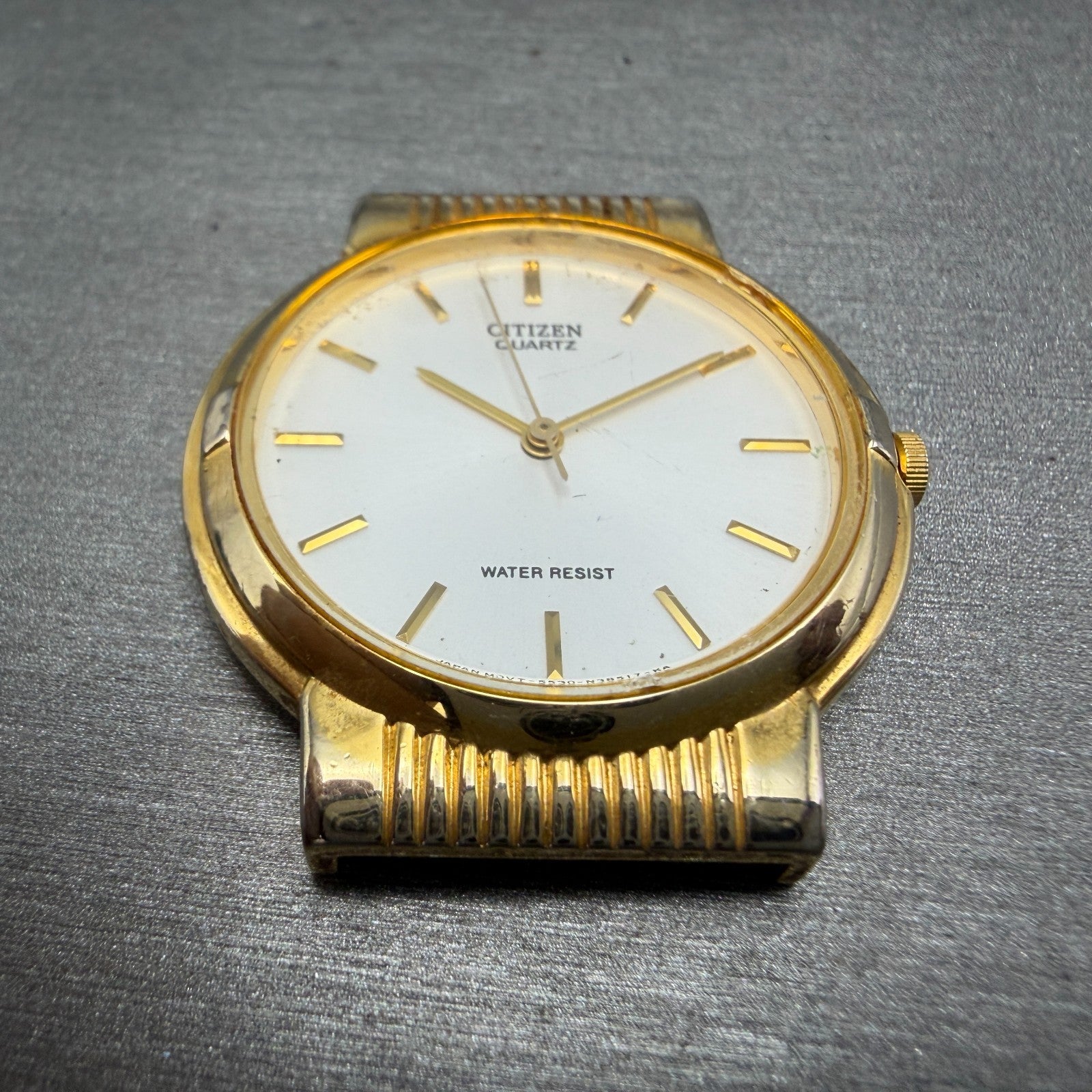 Citizen Watch Unisex 32mm Silver Dial Gold Tone Round 5530-S43722 PARTS VTG3