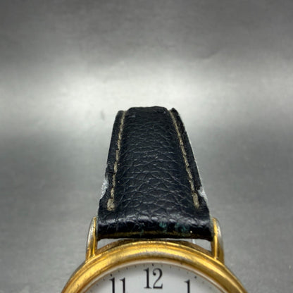 Orient Watch Men 31mm White Dial Gold Tone Round US02-A0 New Battery VTG4