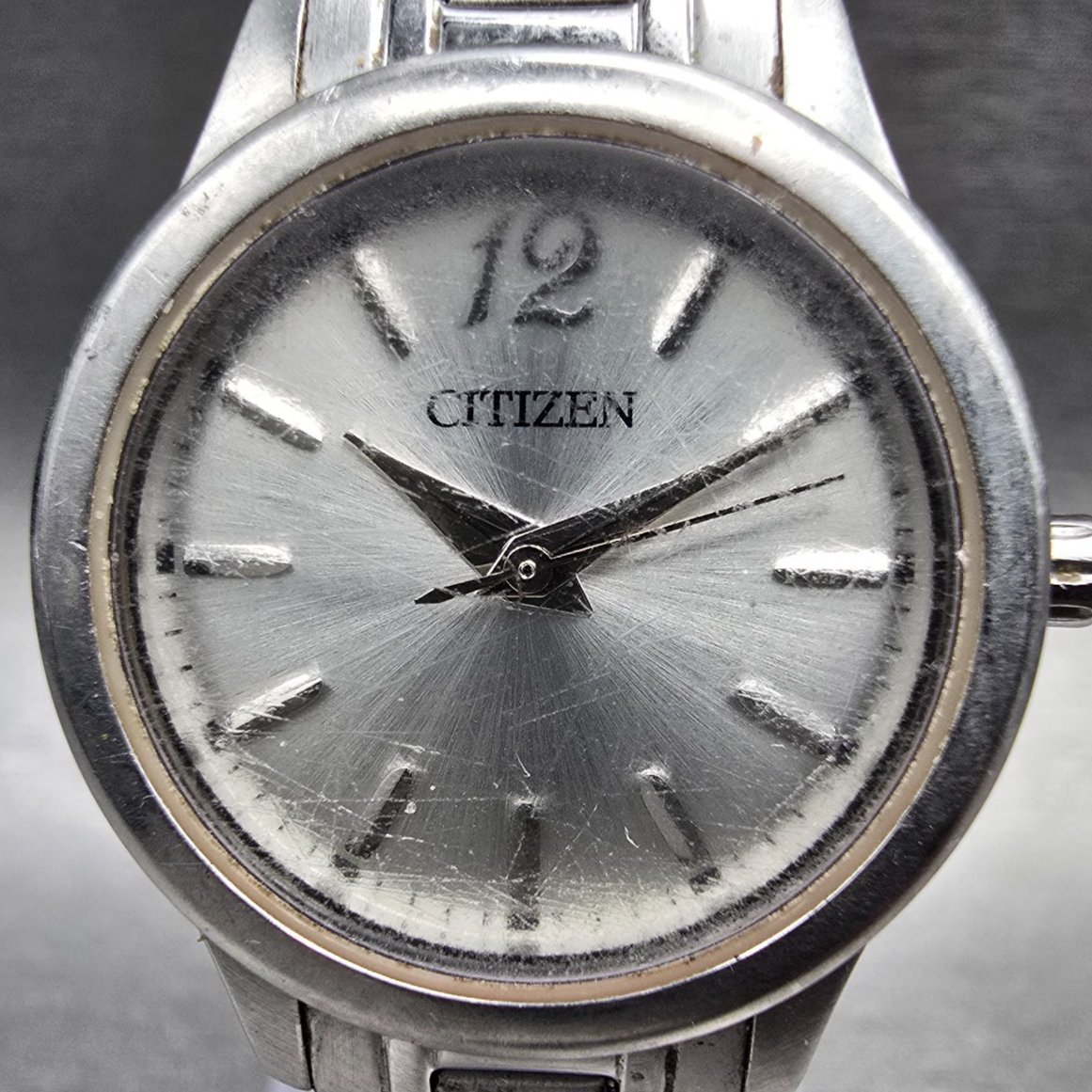 Citizen Watch Women 25mm Silver Dial Silver Tone Round 1032-S093406 New Battery1