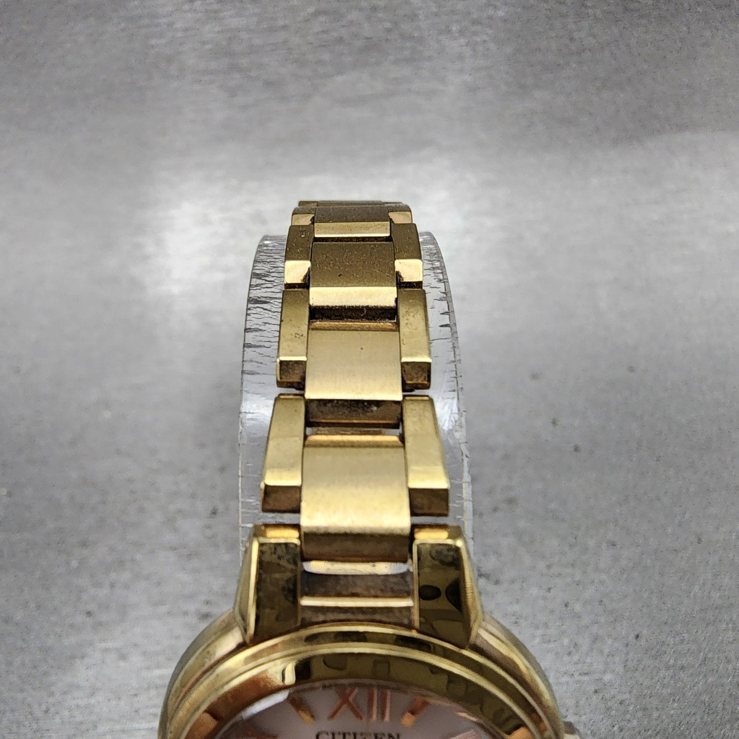 Citizen EcoDrive Xc Watch Women 25mm Pink Dial Gold Tone Runs H058T0165615