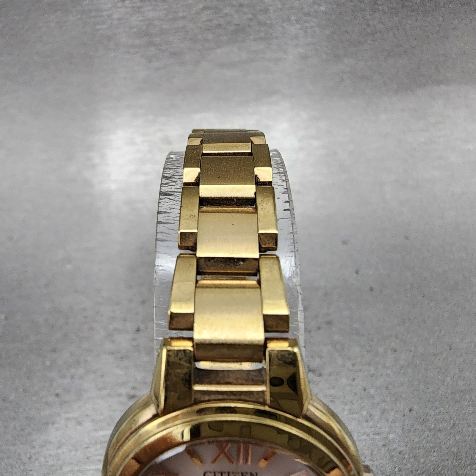 Citizen EcoDrive Xc Watch Women 25mm Pink Dial Gold Tone Runs H058T0165615