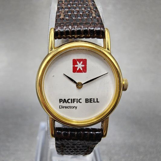 VTG Seiko Watch Women 20mm White Dial Gold Tone Round 2Y00-0A10 New Battery