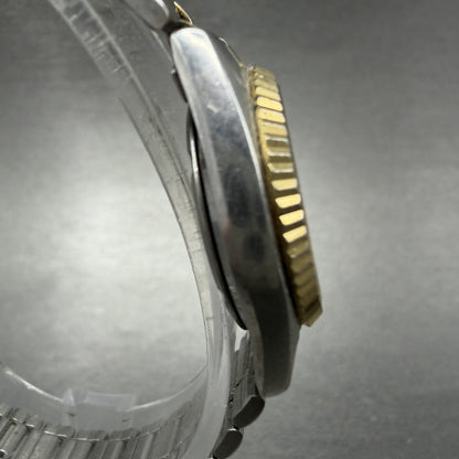 Seiko SQ Watch Women 24mm Gold Dial Two Tone Daydate Round 3E23-0A60 New Batt YU3