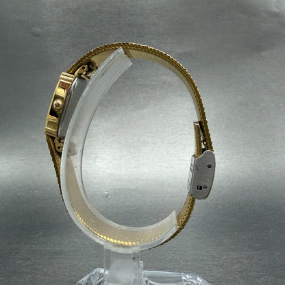 Seiko Alba Estate Tank Watch Women 19mm Champagne Dial Gold Tone New Battery6
