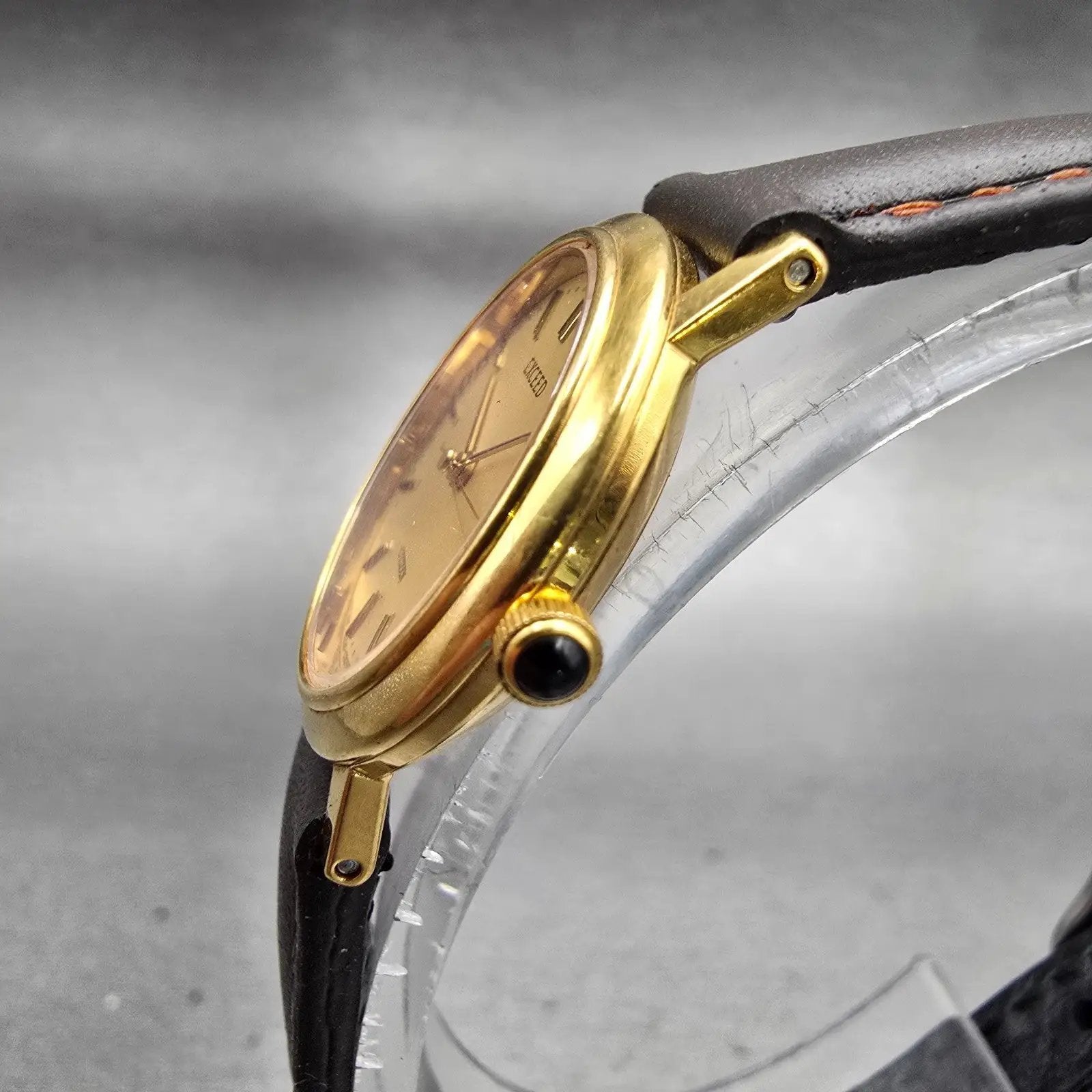 Citizen Exceed Watch Women 21mm Gold Dial Gold Tone Round 3330-C80401 New Batt2