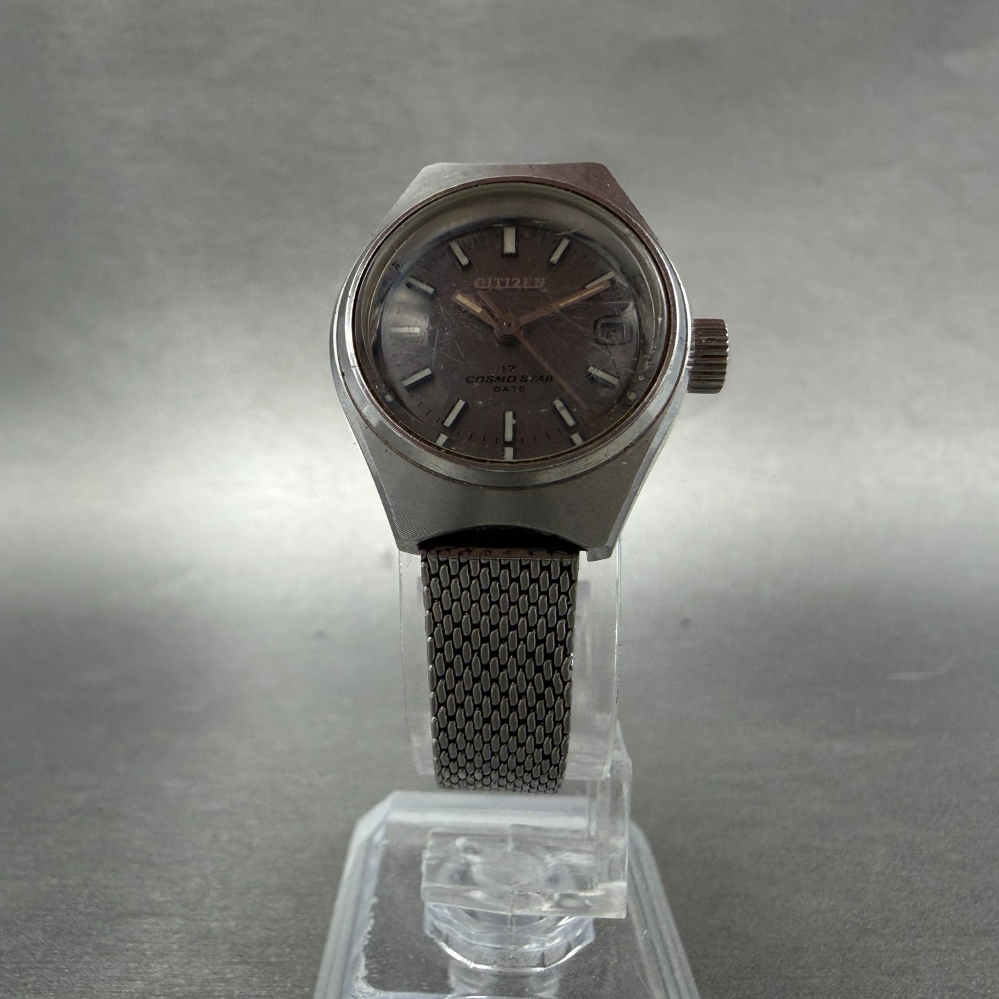 Citizen Cosmostar Watch Women 22mm Silver Dial Silver Tone Date Manual Runs ABC15