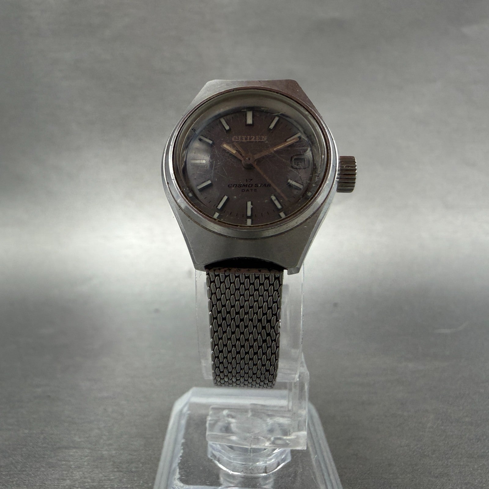 Citizen Cosmostar Watch Women 22mm Silver Dial Silver Tone Date Manual Runs ABC15