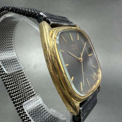 Citizen Vega Watch Men 33mm Brown Dial Gold Tone Rectangle 2038 New Battery3