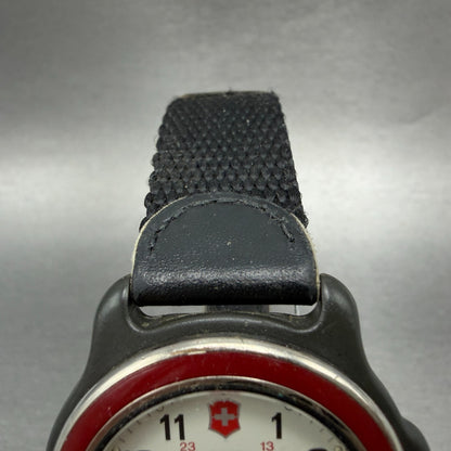Victorinox Swiss Army Watch Men 38mm White Dial Black Tone Date Round PARTS MHt5