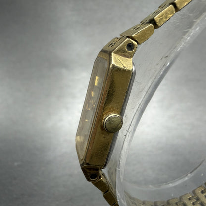 Seiko Watch Women 12mm Champagne Dial Gold Tone 1320-5029 New Battery Vintage2