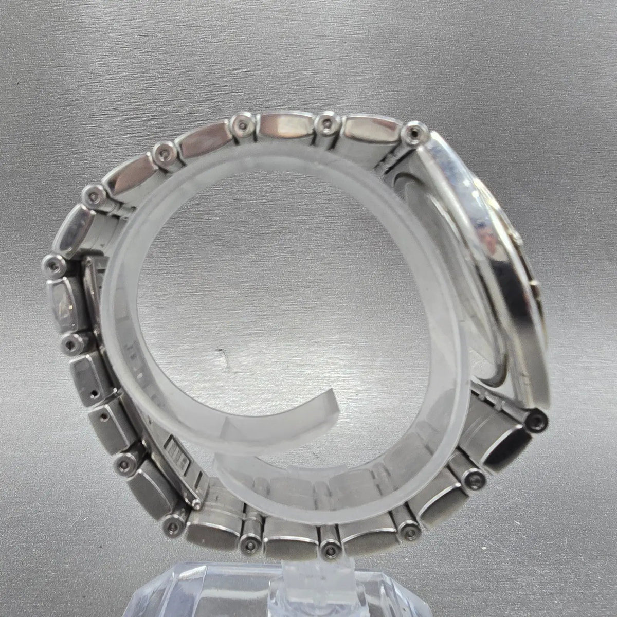 Citizen Eco-Drive Watch Men 36mm Black Dial Silver Date Round Diamonds Runs JP8